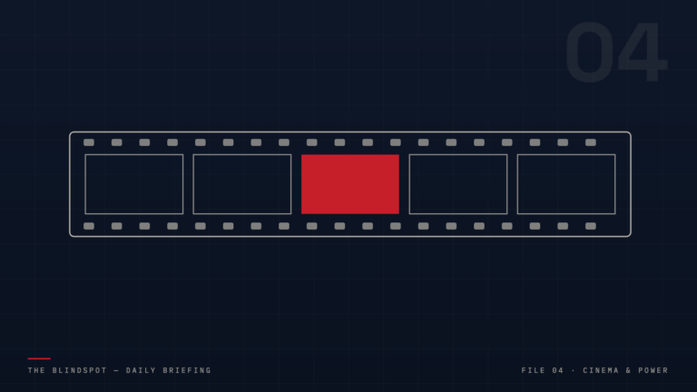 Filmstrip with five frames, one highlighted in red